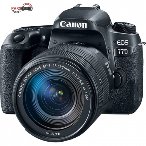 دوربین عکاسی کانن مدل EOS 77D به همراه لنز 18-135 میلی متر IS USM