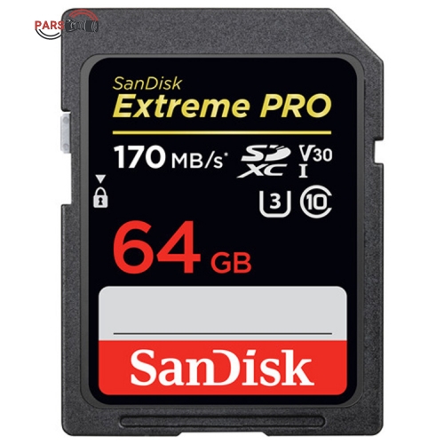 کارت حافظه SDXC سن دیسک مدل Extreme Pro V30 170mbps ظرفیت 64 گیگابایت