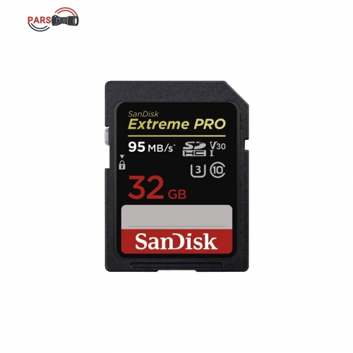 کارت حافظه SDHC سن دیسک مدل Extreme Pro V30 کلاس 10 استاندارد UHS-I U3 سرعت 633X 95MBps ظرفیت 32 گیگابایت